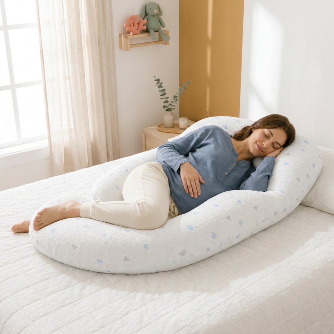 G-Shaped Full Body Maternity Pillow for Side Sleeping