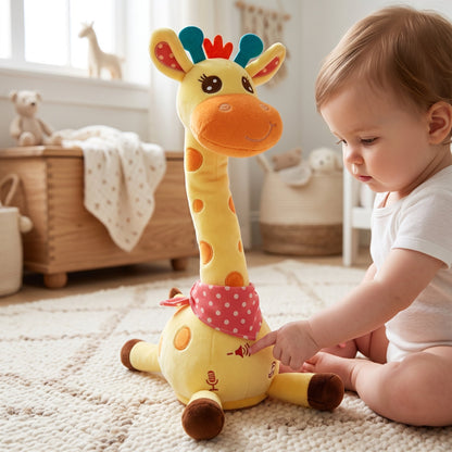 Voice Repeat Singing Giraffe Plush Toy