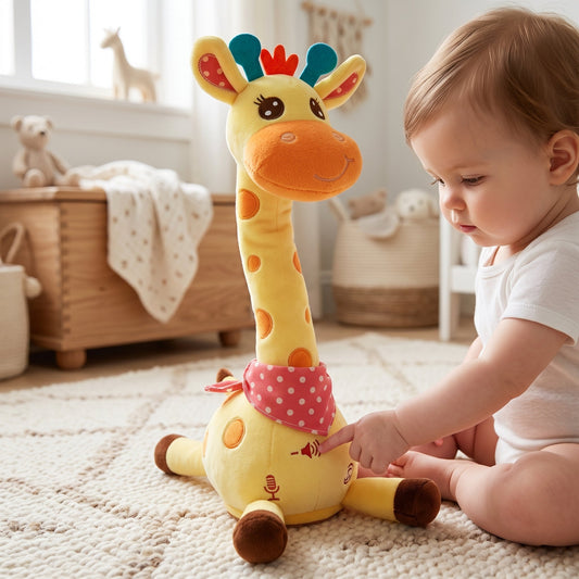 Voice Repeat Singing Giraffe Plush Toy
