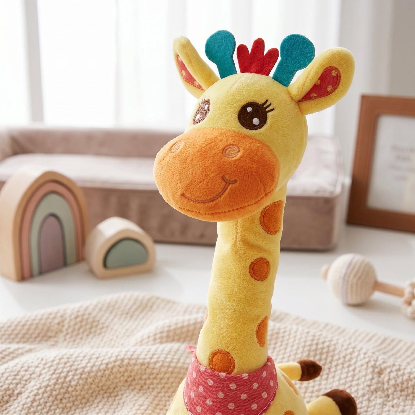 Voice Repeat Singing Giraffe Plush Toy