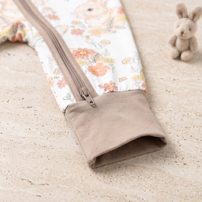 Flower Bunny Baby Zip Romper