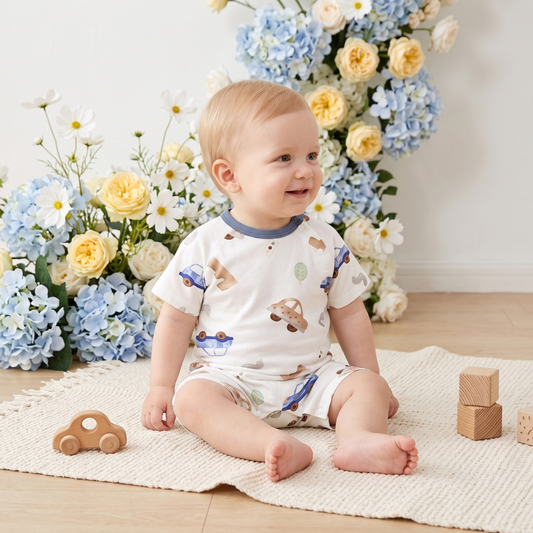 Lilo Baby Jumper in Watercolor Cars