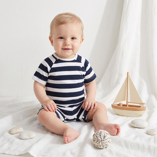 Lilo Baby Jumper in Navy Breton