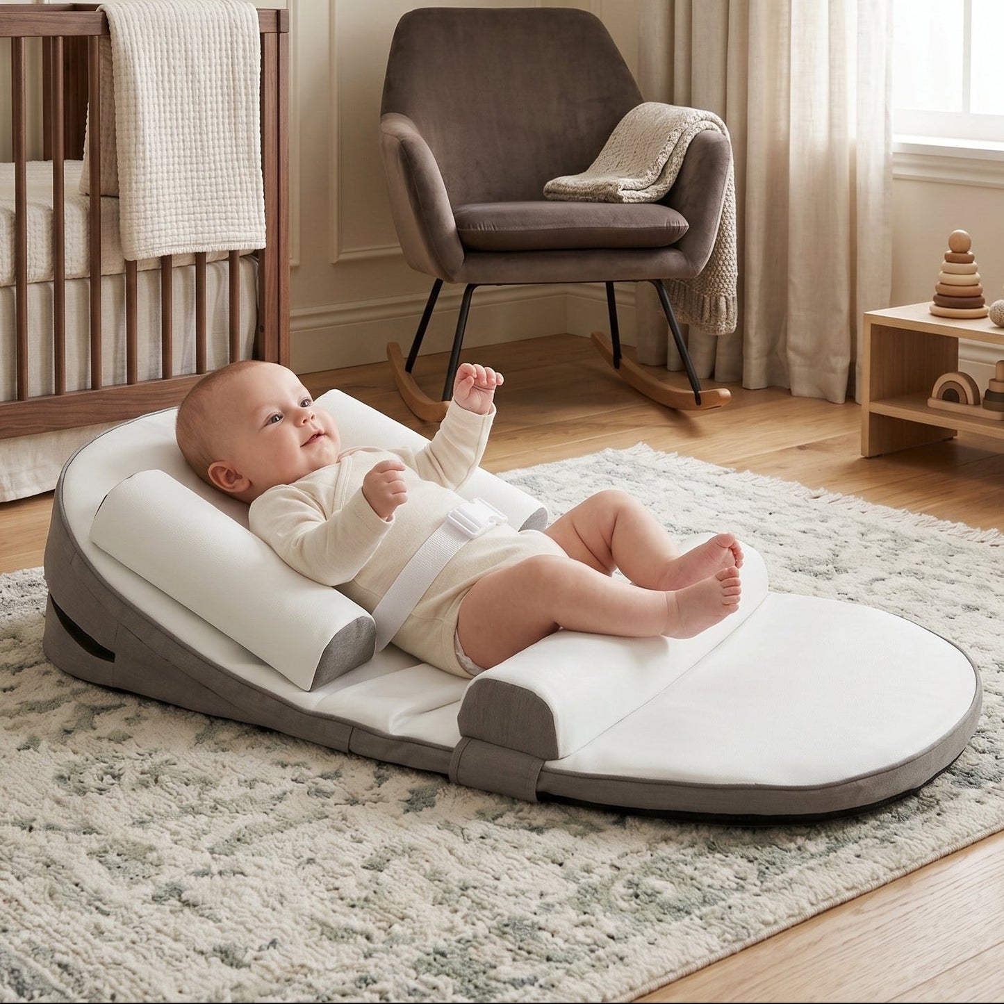 Wedge Anti Roll Baby Lounger Pillow