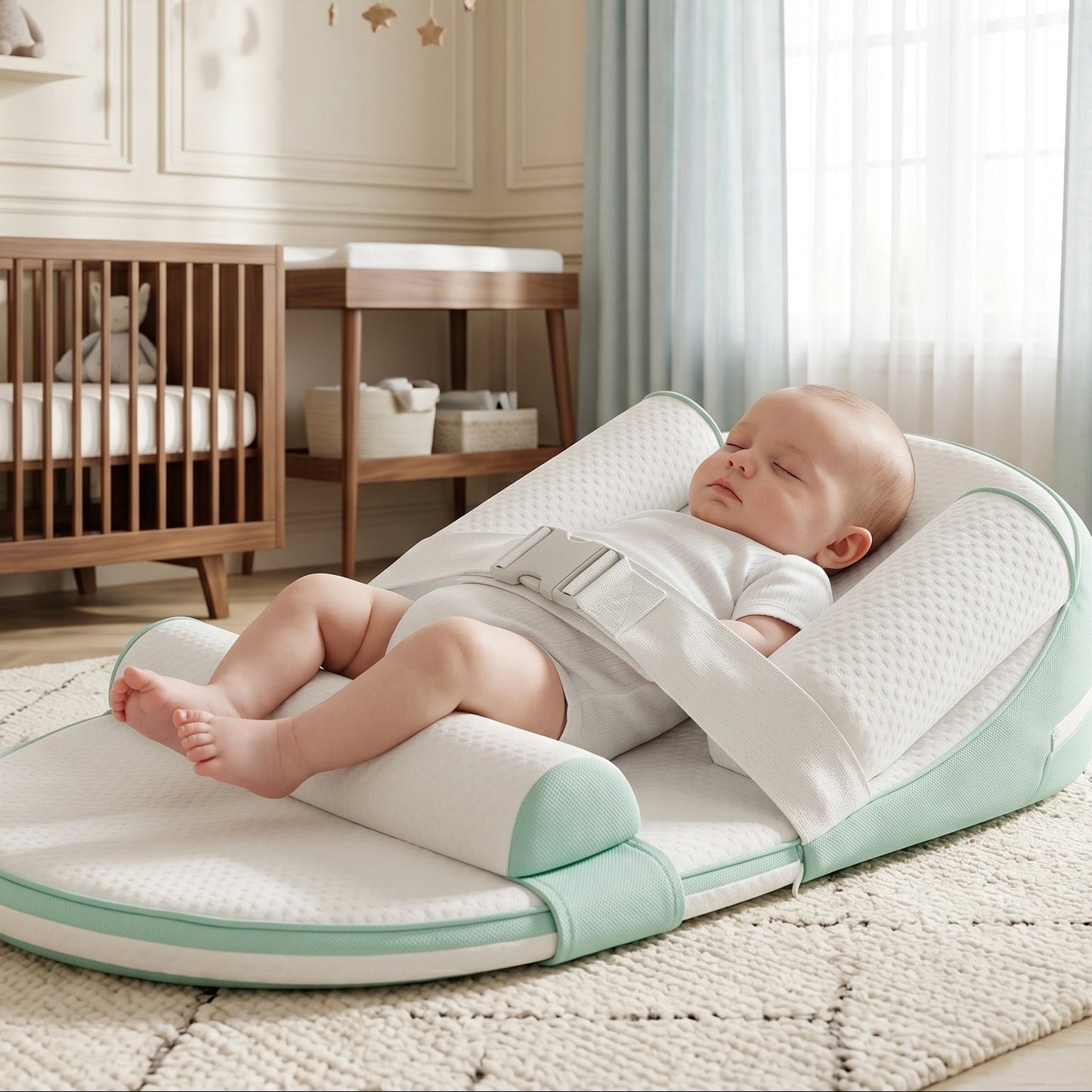 Wedge Anti Roll Baby Lounger Pillow