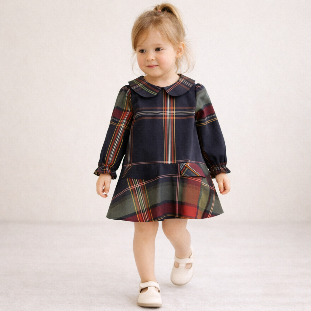 Baby Lilo Classic Plaid Cotton Girls Dress