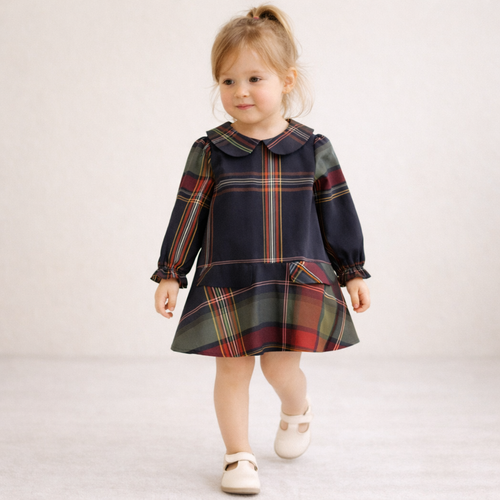 Baby Lilo Classic Plaid Cotton Girls Dress