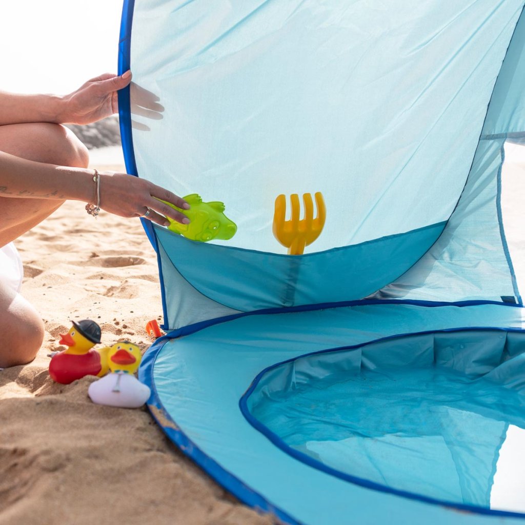 Pop-Up Sun Canopy Tent with Baby Pool