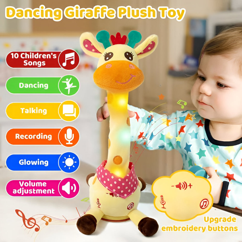 Voice Repeat Singing Giraffe Plush Toy