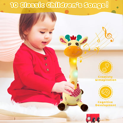 Voice Repeat Singing Giraffe Plush Toy