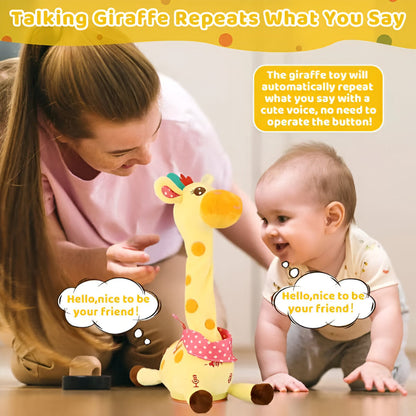 Voice Repeat Singing Giraffe Plush Toy