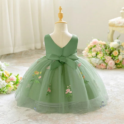 Baby Lilo Rosette Mesh Midi Dress
