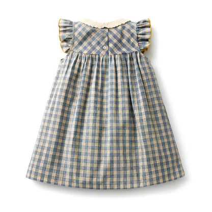 Baby Lilo Vintage Pastel Plaid Girls Dress