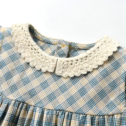 Baby Lilo Vintage Pastel Plaid Girls Dress