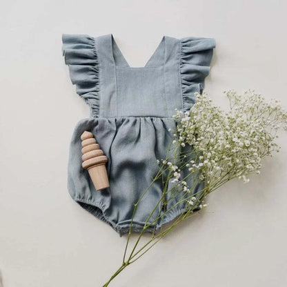 Baby Lilo Ruffle Linen Romper