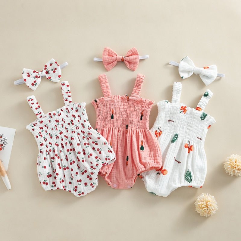 Baby Lilo Cotton Linen Baby Summer Romper Set