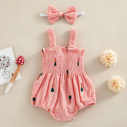 Baby Lilo Cotton Linen Baby Summer Romper Set